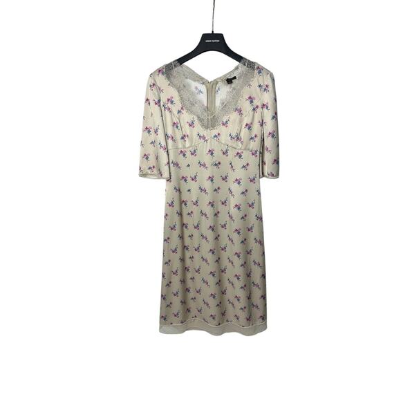 Louis Vuitton Floral Print Lace Dress Sz.36 - Picture 1 of 10